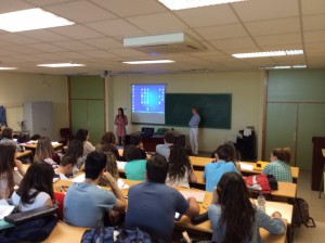 Norma Teaching Spanish students Jaen 14